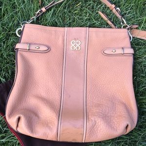 Coach tan slouchy hobo with gold hardware